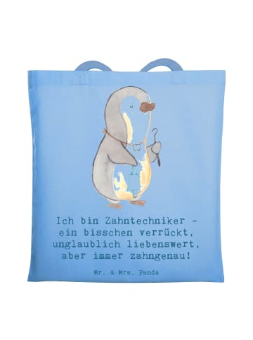 Mr. & Mrs. Panda Tote Bag Zahntechniker Spaß mit Spruch in Sky Blue