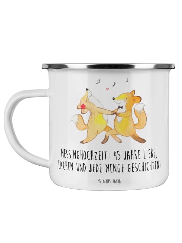 Mr. & Mrs. Panda Teebecher 45. Hochzeitstag Messinghochzeit mit ... in Weiß