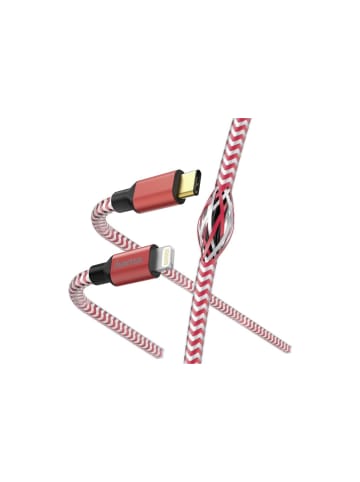 Hama Hama Reflektierendes Schnelllade-/Datenkabel, USB-C - iPhone in Rot