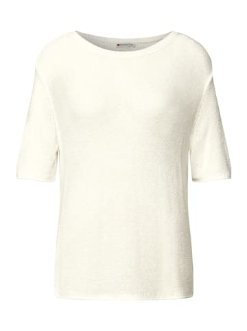 Street One Kurzarmpullover in Weiß