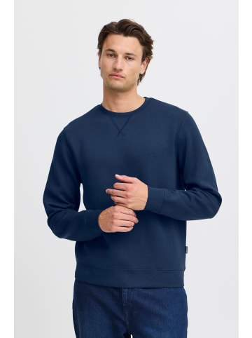 BLEND Strickpullover Regular Fit Langarm Bequem in Blau