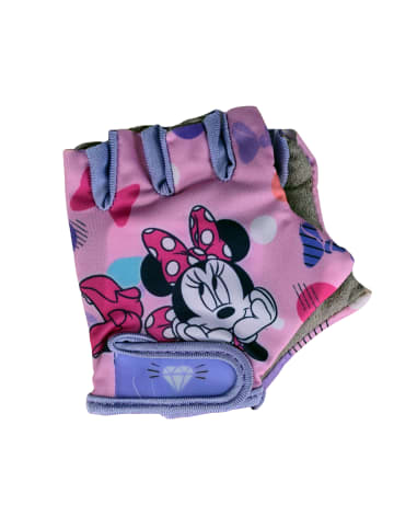 Disney Minnie Mouse Fahrradhandschuhe Kinder Mädchen Pink mit Klettverschluss in Lila