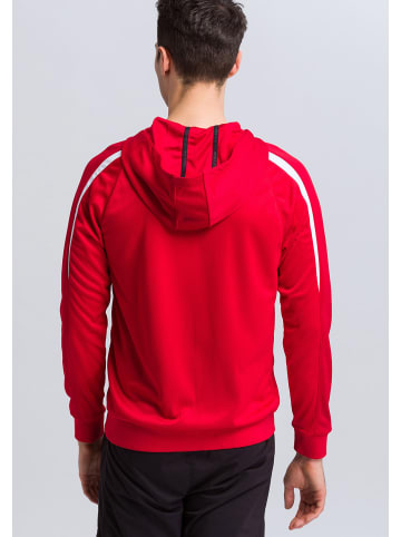 erima Liga 2.0 Trainingsjacke mit Kapuze in rot/dunkelrot/weiss