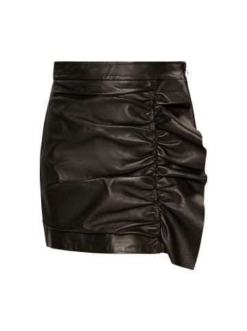 faina Damen Lederrock in Schwarz