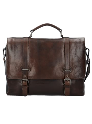 Leonhard Heyden Roma Aktentasche Leder 39 cm Laptopfach braun