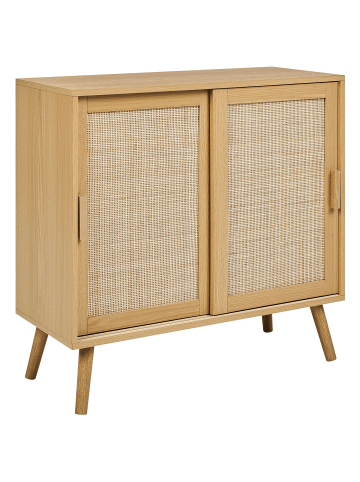 Beliani Sideboard HODGEN in Braun - (W) 80 x (H) 80 x (L) 35 cm