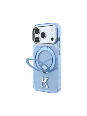 COFI 1453 Karl Lagerfeld IML Ring Stand kompatibel mit iPhone 18 Pro und in Blau