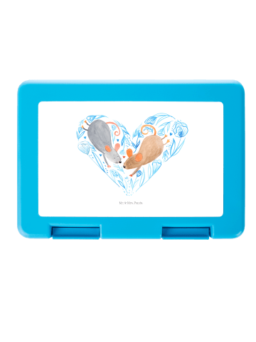 Mr. & Mrs. Panda Brotbox Mäuse Herz ohne Spruch in Weiß