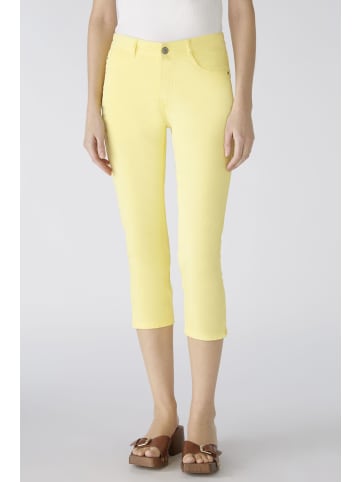 Oui Caprihose slim fit, mid waist in yellow