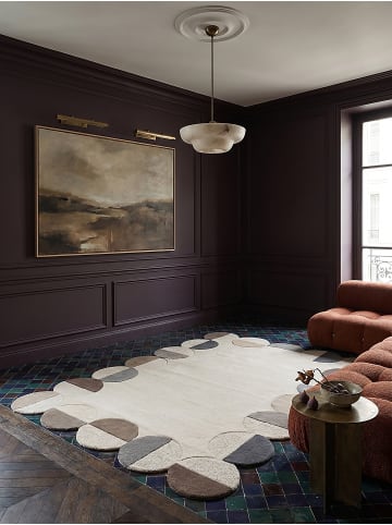 KADIMA DESIGN Teppich Wolle Handgetuftet HALLEIN Geometrisch Wohnzimmer in Erdtöne
