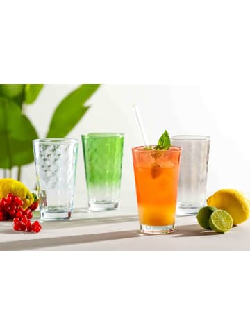LEONARDO 4er Set Trinkgläser Optic in Bunt 540 ml