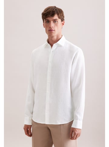 Seidensticker Leinenhemd Shaped in Weiß