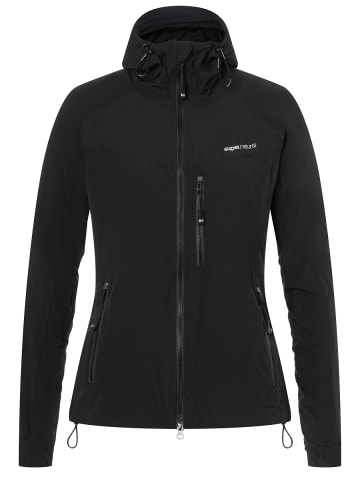 super.natural Merino Hoodie W ALPINE ACTIVE JACKET in schwarz