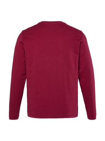 Men Plus Kurzarm T-Shirt in burgunderrot