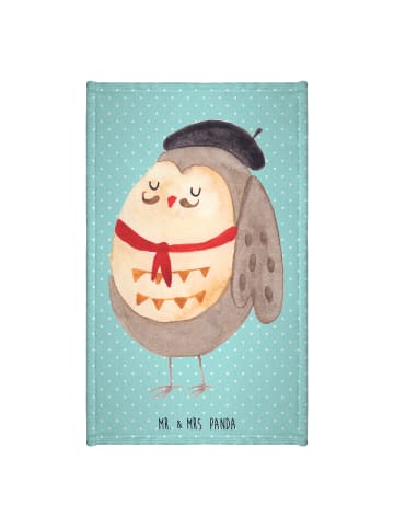 Mr. & Mrs. Panda Handtuch Eule Frankreich ohne Spruch in Türkis Pastell