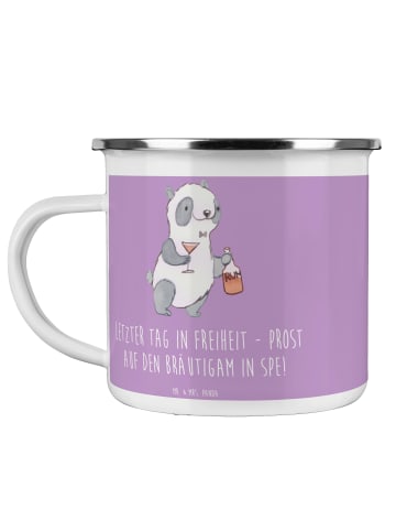 Mr. & Mrs. Panda Tasse Junggesellenabschied Feier mit Spruch in Lavendeltraum
