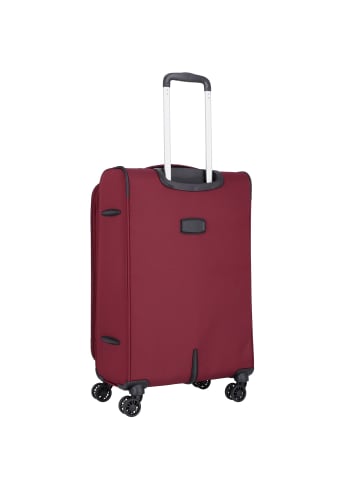 D&N Travel Line 9504 4 Rollen Kofferset 3-teilig mit Dehnfalte dark red