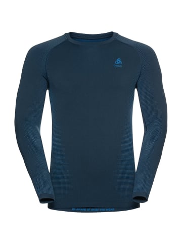 Odlo Funktionsshirt Crew neck l/s PERFORMANCE WARM ECO in Indigo