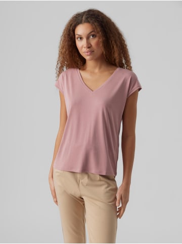 Vero Moda Basic Stretch T-Shirt V-Neck VMFILLI in Altrosa