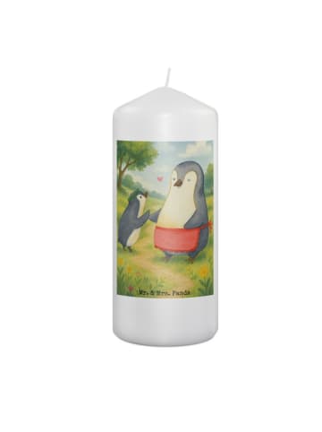 Mr. & Mrs. Panda Weihnachtskerze Pinguin mit Kind Design ohne Sp... in Weiß