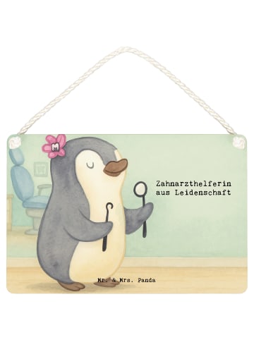 Mr. & Mrs. Panda Schild Zahnarzthelferin Leidenschaft Design mit... in Weiß