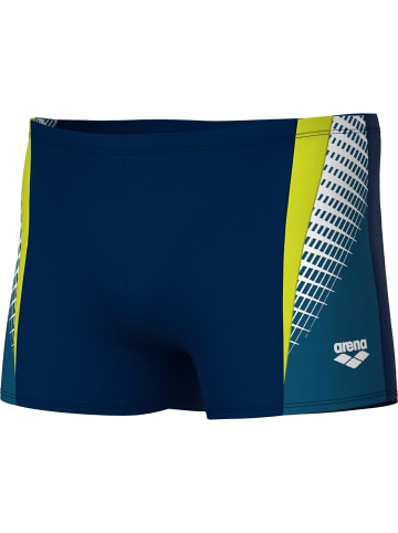 Arena Kastenbadehose Threefold in navy-grey blue-soft green