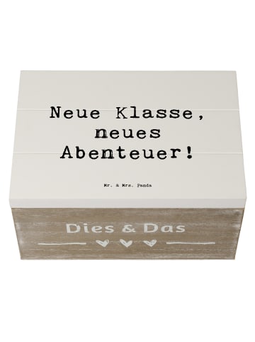 Mr. & Mrs. Panda Aufbewahrungsbox Spruch Erster Schultag Abenteu... in Weiß