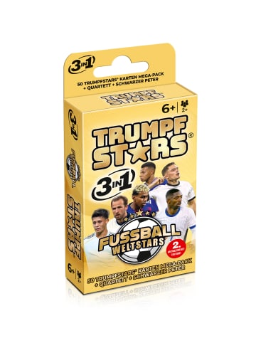 Gomazing Kartenspiel Trumpfstars: Fussball Weltstars 3in1 in mehrfarbig