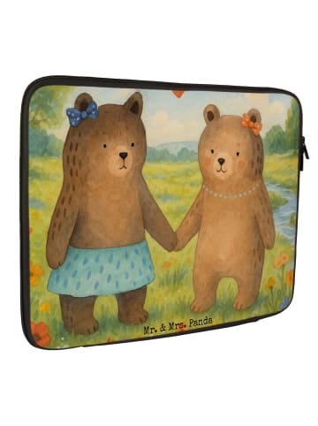Mr. & Mrs. Panda Laptoptasche Bär Freundin Design ohne Spruch in Weiß