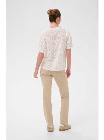 Kaffe Kurzarm-Bluse KAdona Regular fit in Chalk