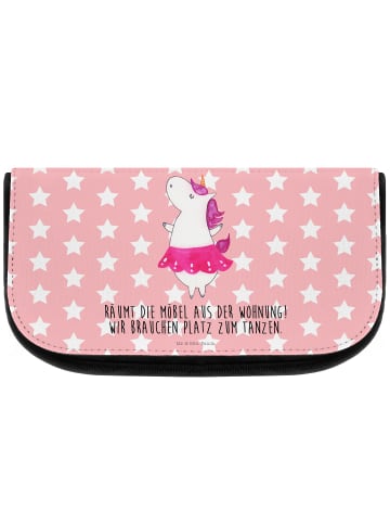 Mr. & Mrs. Panda Kosmetiktasche Einhorn Ballerina mit Spruch in Rot Pastell