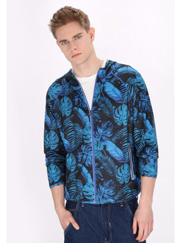 MO Men Jacket in Blue Multicolor