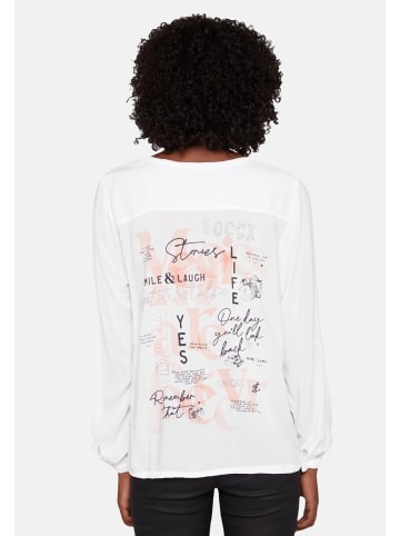 soccx Bluse 'Memory Lane' in weiß