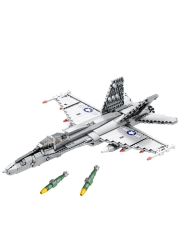 COFI 1453 Reobrix 33022 Kampfjet Klemmbaustein Flugzeug 1387 Teile ab 14 in Grau