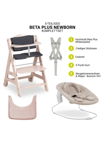 Hauck Beta Plus Whitewashed 5-tlg. Newborn Set in beige