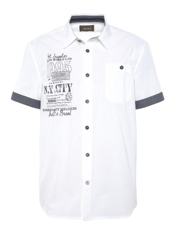 Man's World Kurzarmhemd in weiss