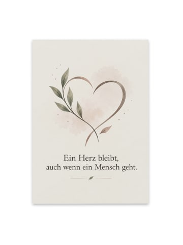 Mr. & Mrs. Panda Trauerspruchkarte Herz würdig Design mit Spruch in Weiß