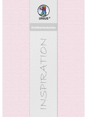 Buntpapierfabrik Ludwig Bähr Briefkartenkarton gerippt 220g/qm A4 Packung mit 5 Blatt rosa