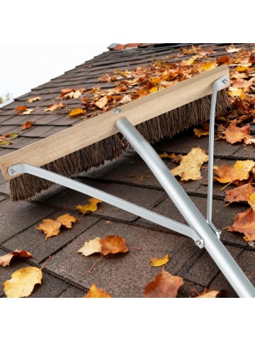 COSTWAY Gartenbesen Dachreinigung 165-626 cm verstellbar in Beige