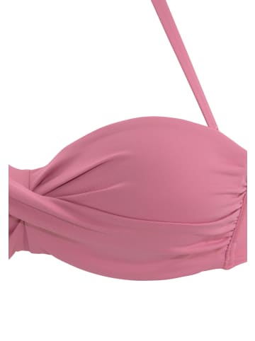 LASCANA Bügel-Bandeau-Bikini-Top in rose