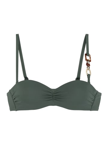 LASCANA Bügel-Bandeau-Bikini-Top in oliv