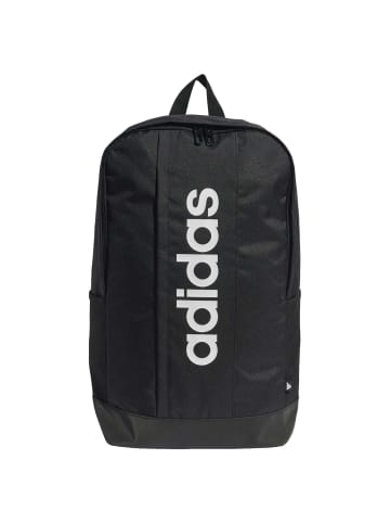 adidas Linear - Rucksack 45 cm (black/black/white) in schwarz weiß