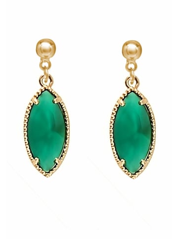 Gemshine Ohrhänger GREEN DROPS in gold coloured