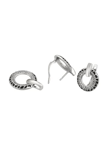 faina Women Jewelry Set in Silver Black
