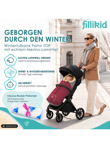 Kinderhaus Blaubär Winterfußsack Pamir TOP in Bordeaux