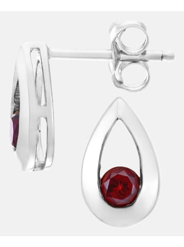 Diamant L'éternel Ohrhänger aus 375 Weißgold mit Granat