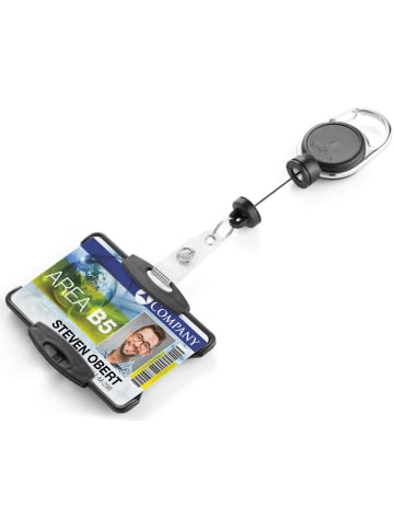 Durable Ausweishalter mit Jojo Extra Strong für 1 Ausweiskarte schwarz