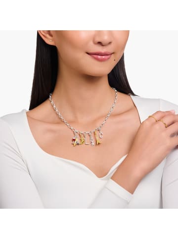 Thomas Sabo Charm-Anhänger Kiss Mit Weißen Steinen in silber, weiß, rot