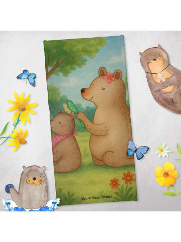 Mr. & Mrs. Panda sporthandtuch Bär Kind Design ohne Spruch in Gelb Pastell