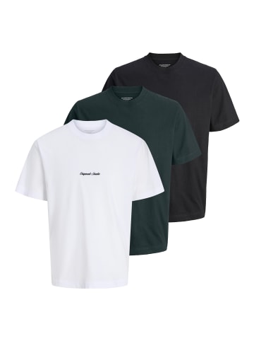 Jack & Jones T-Shirt Norrebro in Schwarz / weiß / grau